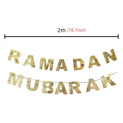 RAMADAN MUBARAK TINSEL BUNTING 1pcs — packaging