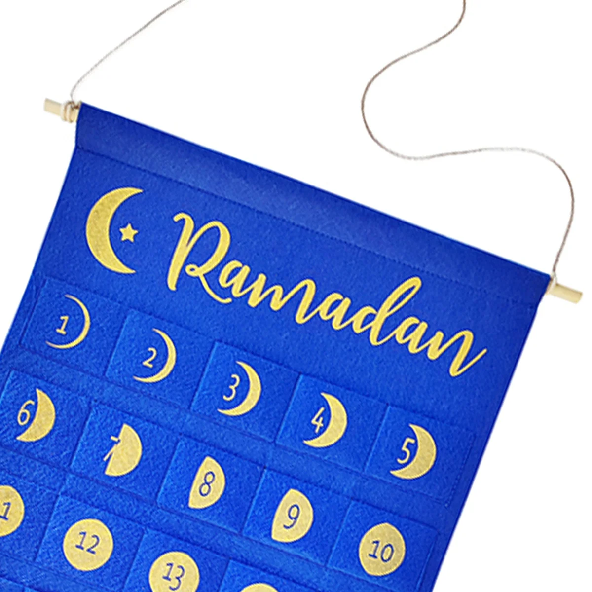 - RAMADAN Calendar blue EID calendar-blue 1pcs — angle view