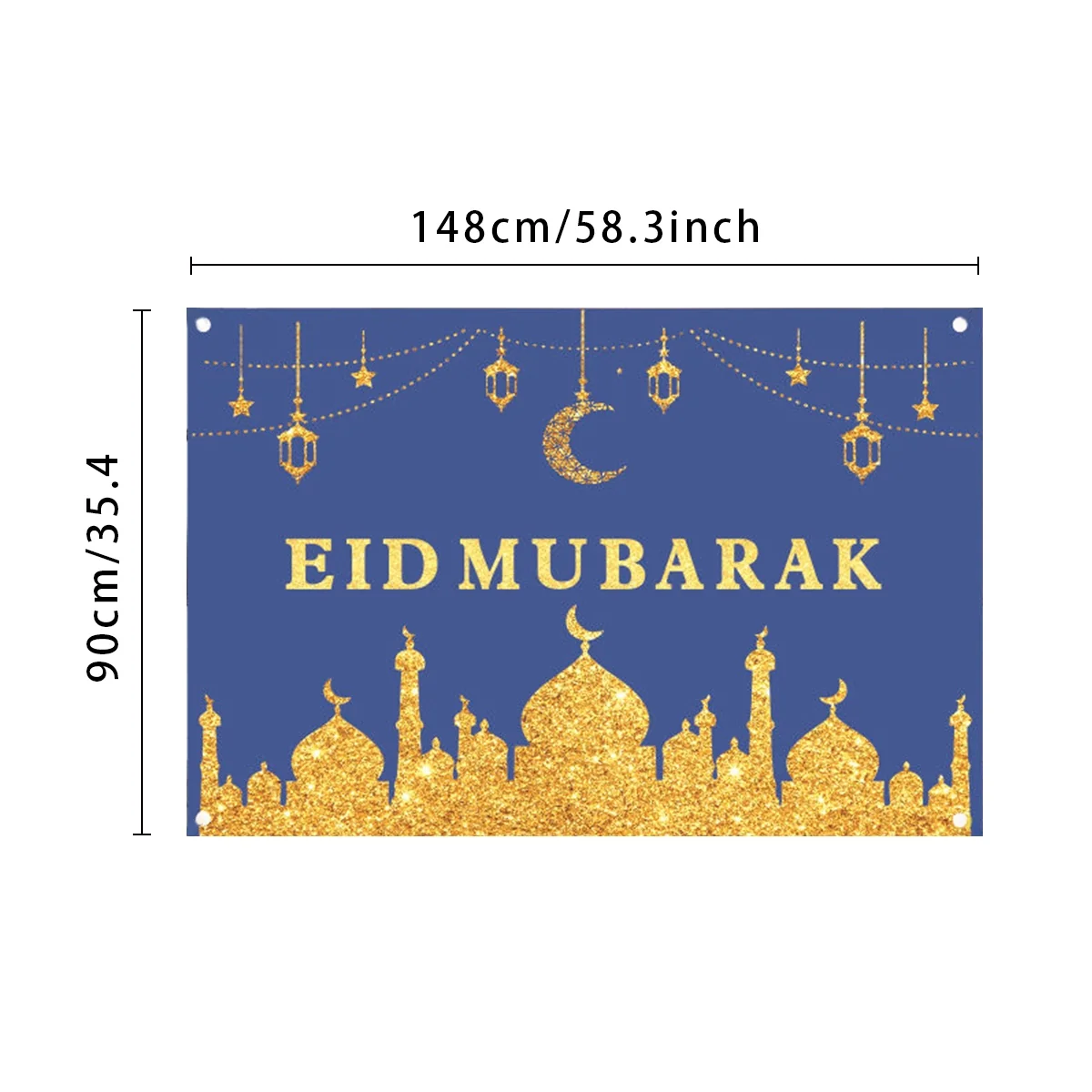 Eid Polyester Cloth Backdrop