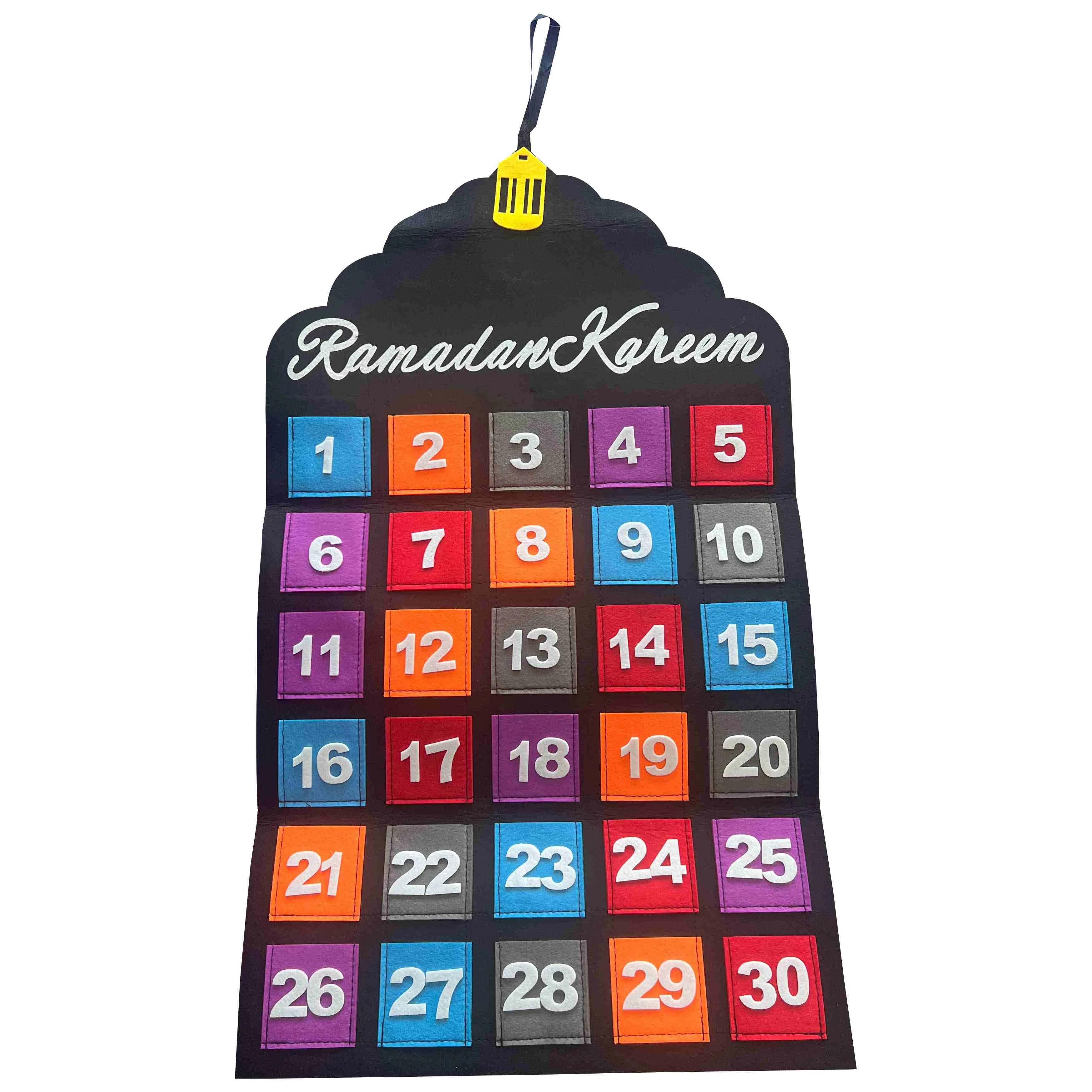 Felt Ramadan Calendar Multicolor 1pcs