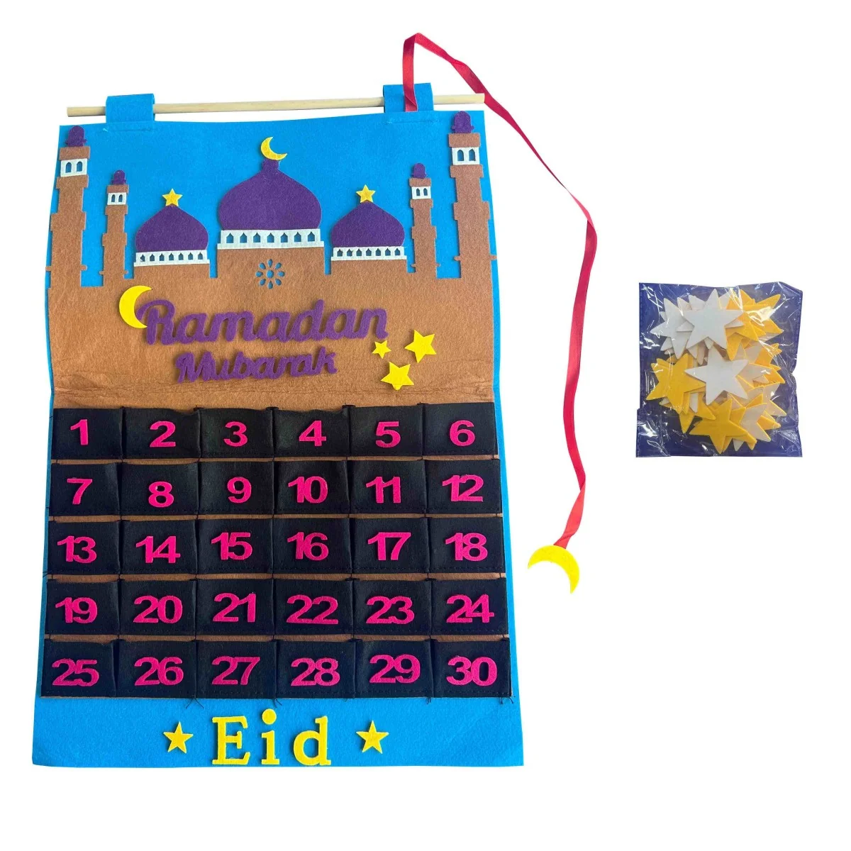 Felt Ramadan Calendar
with Star marker
Blue Temple
