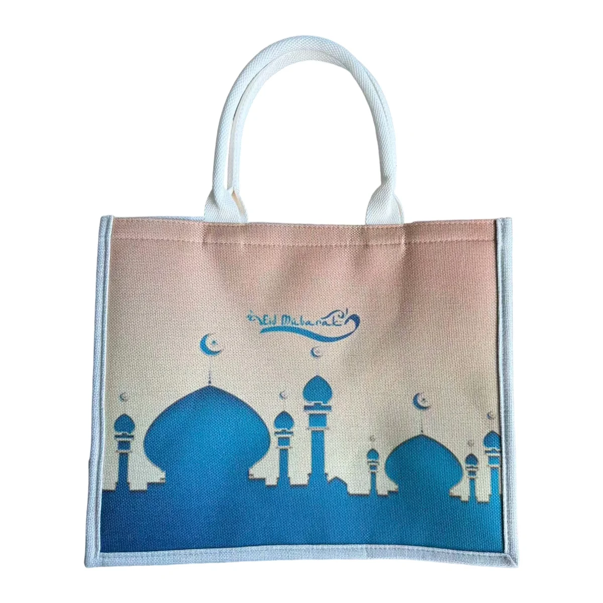 EID Mubarak Tote Bag 1pcs — size reference