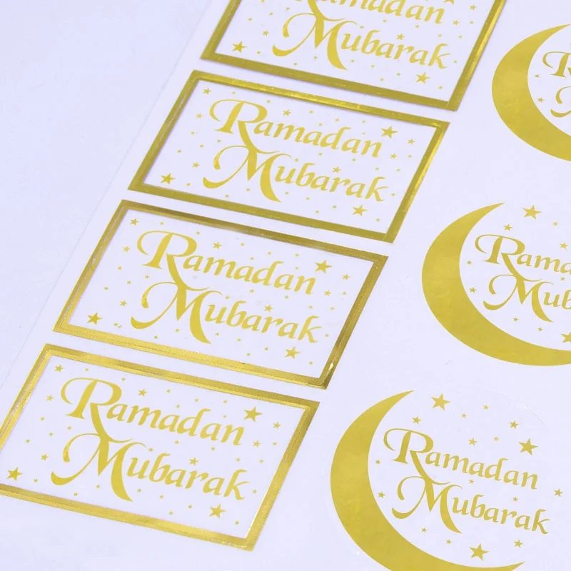 Ramadan Mubarak Transparent label stickers 1pcs