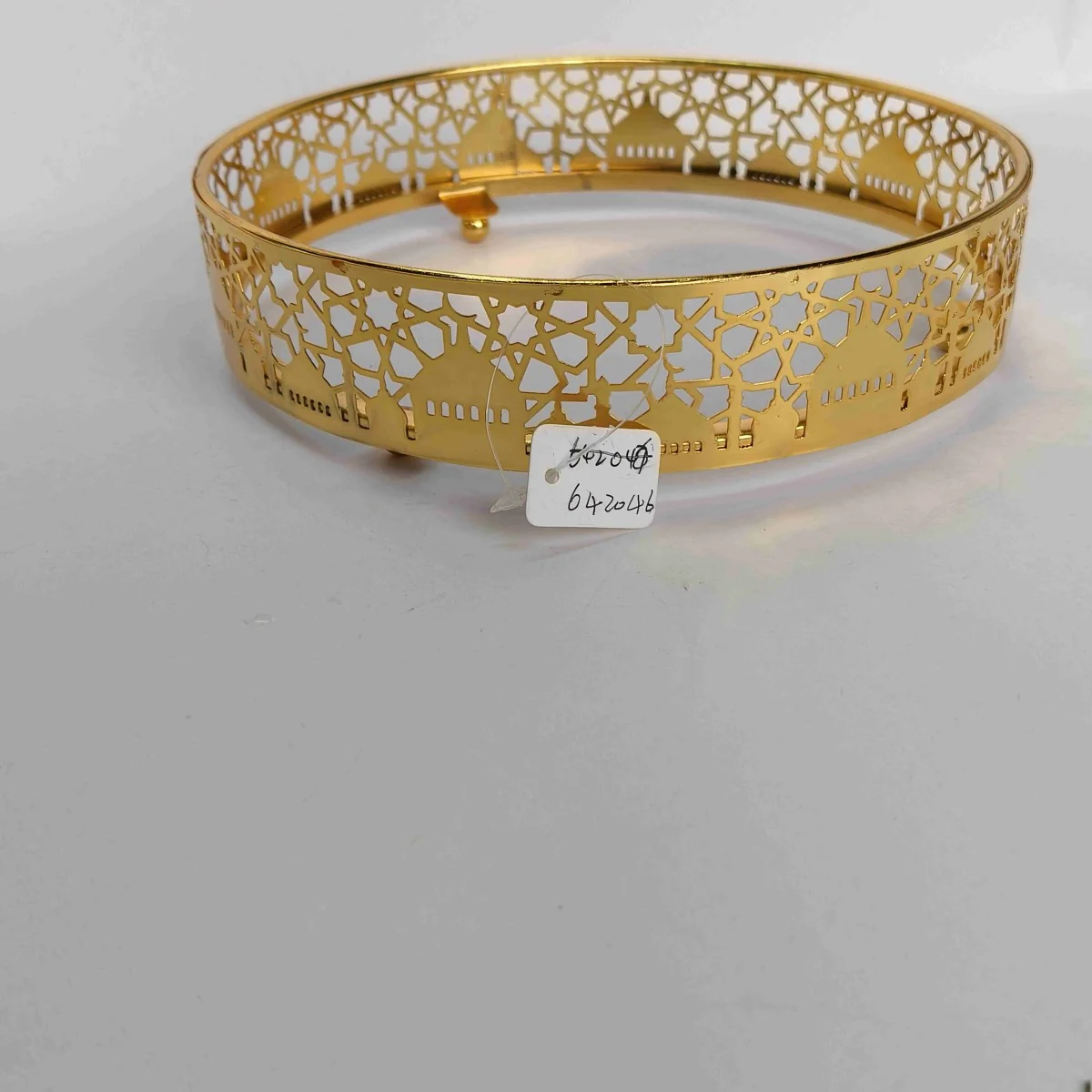 EID Golden Mirror Round Serving Tray 60pcs