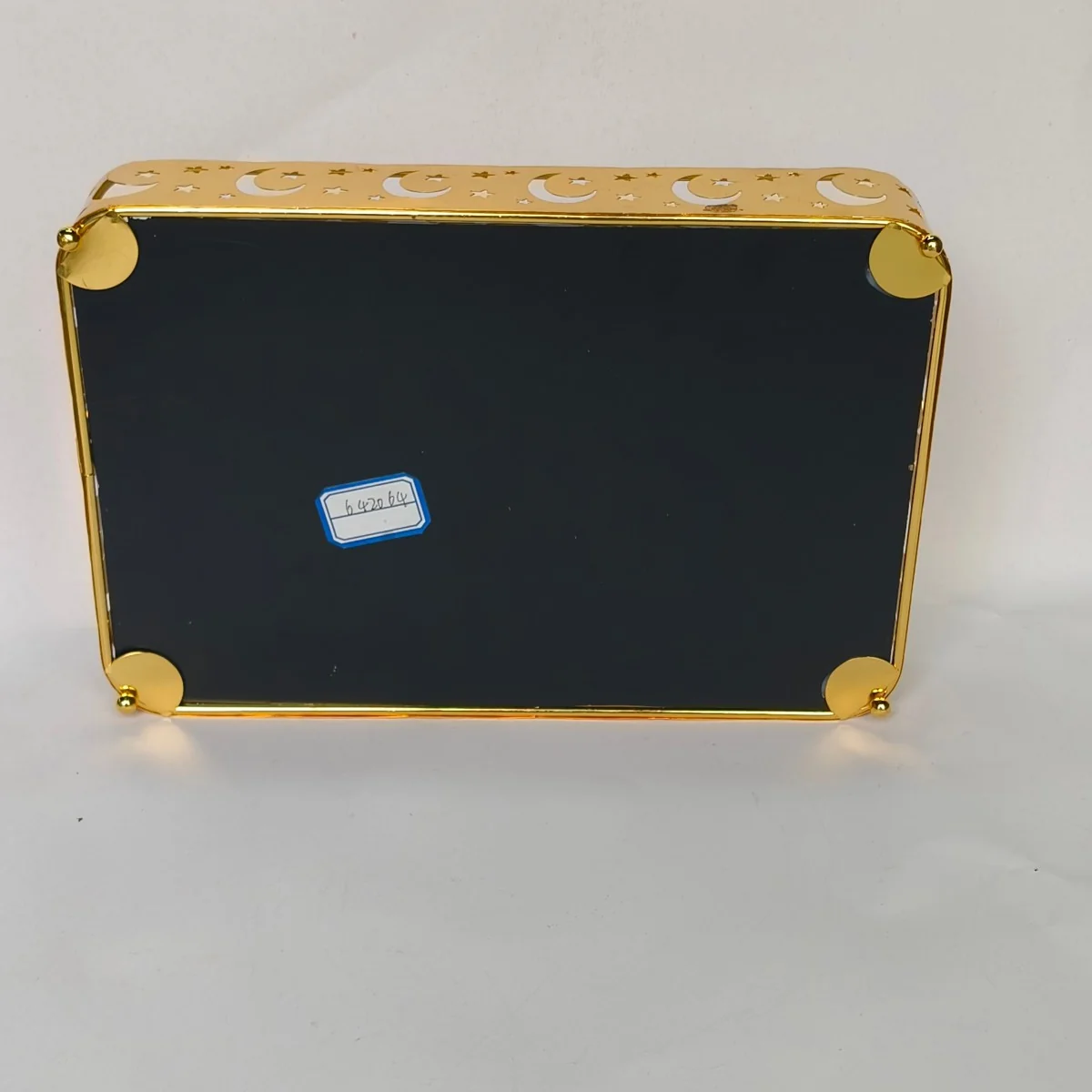 EID Golden Mirror Rectangle Serving Tray 48pcs — packaging