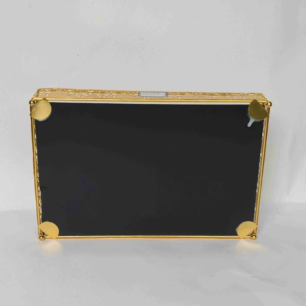 EID Golden Mirror Rectangle Serving Tray 36pcs — detail