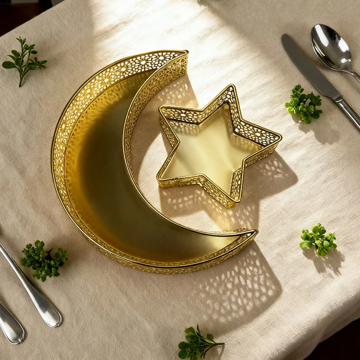 Moon-shaped Ramadan plate - 2 pieces — packaging