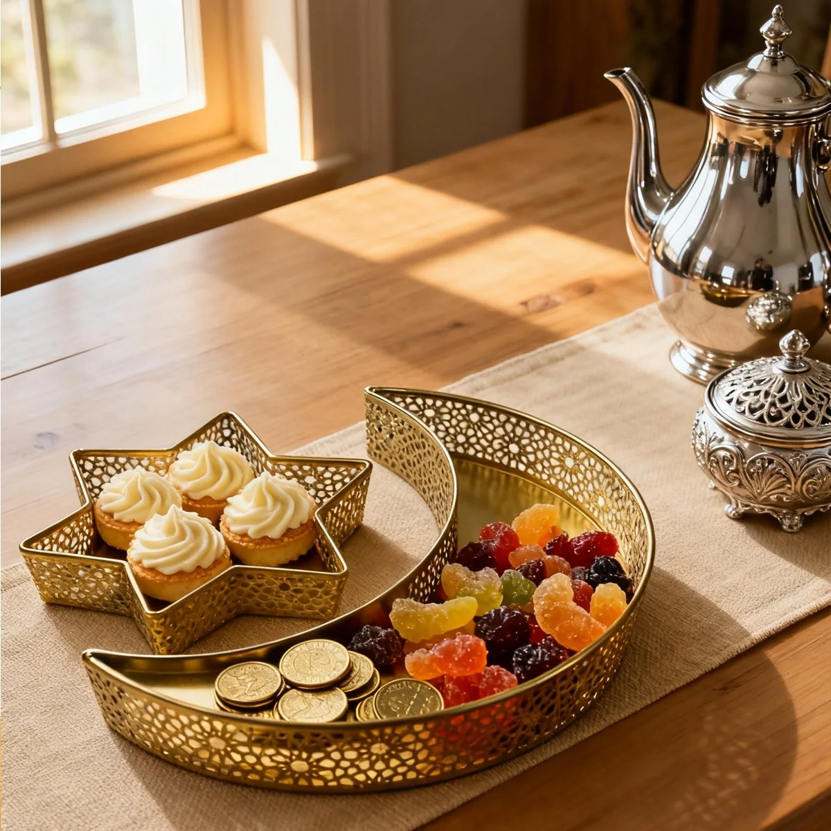 Moon-shaped Ramadan plate - 2 pieces — contents
