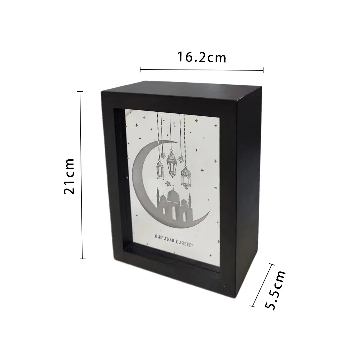 Ramadan Light Box Ornament Black