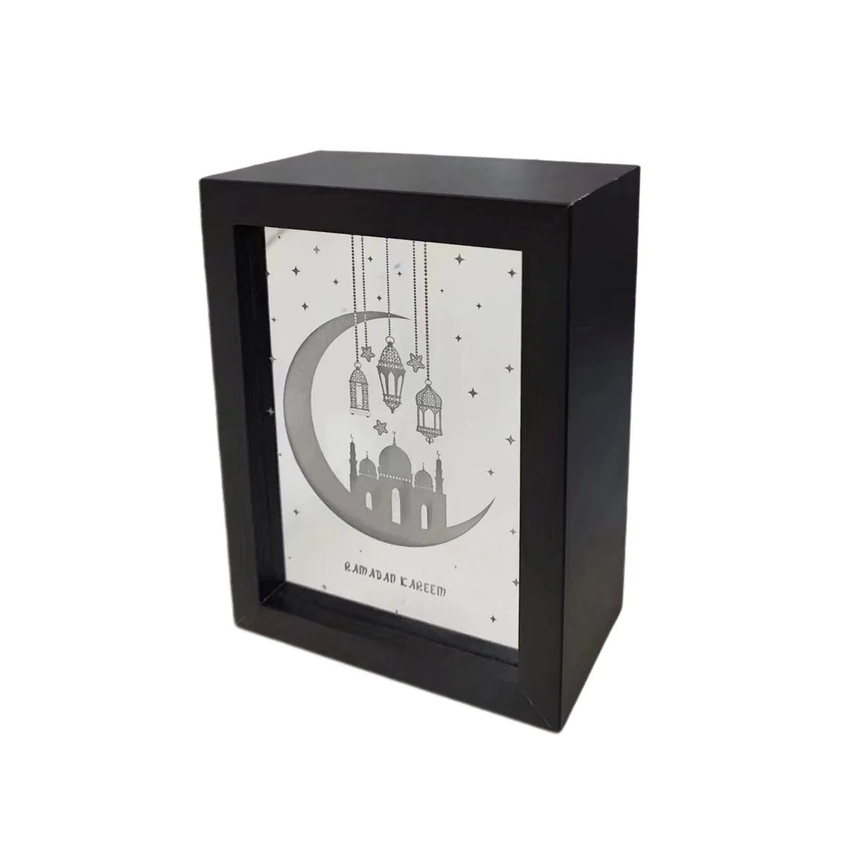 Ramadan Light Box Ornament Black — size reference
