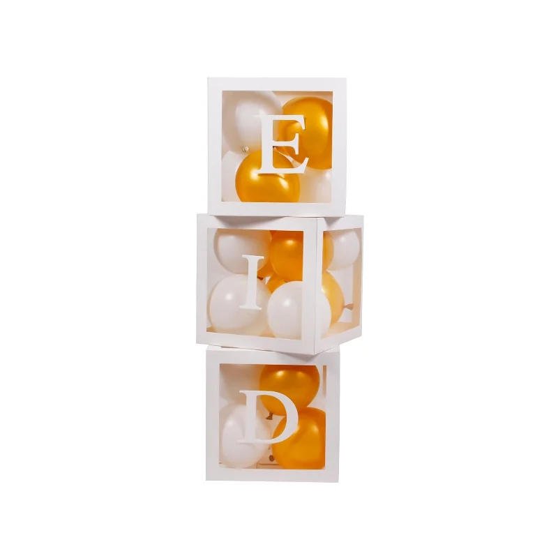 Balloon Box With "EID" Decor 1 set 3pcs