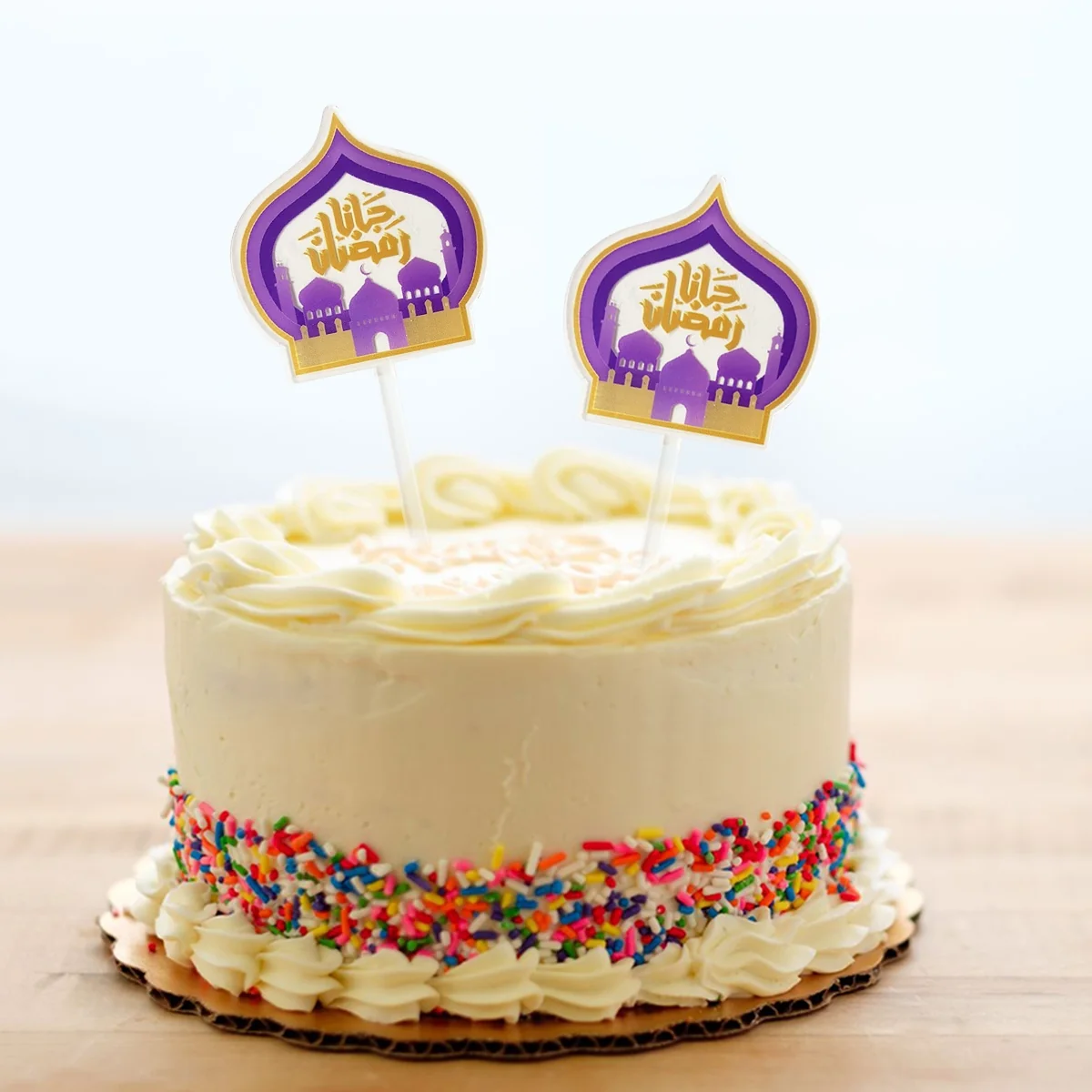 Eid Acrylic Cake Topper — angle view